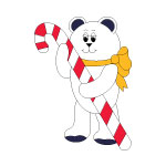 Candy Cane Teddy Bear