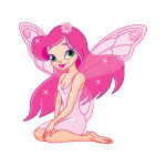 Sitting Pink Fairy