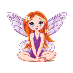 Sitting Purple Fairy